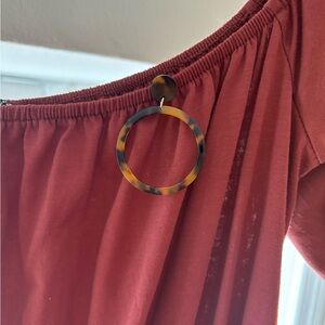 Off the Shoulder Dress With Matching Earrings